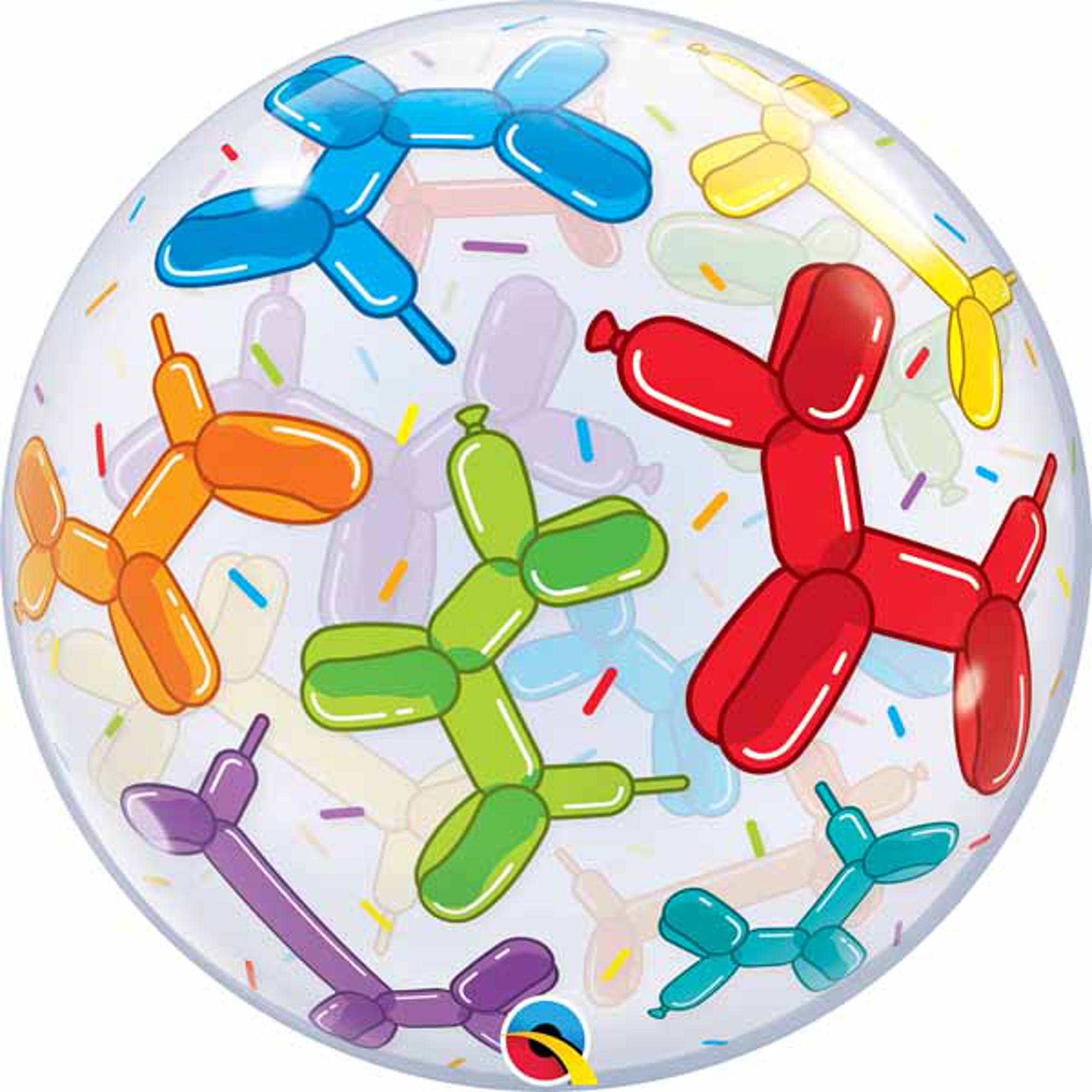 Colorful 22 Inch Balloon Dog Bubble Balloons - Fun Party Decorations for Birthday Celebrations, Baby Showers & Festive Events