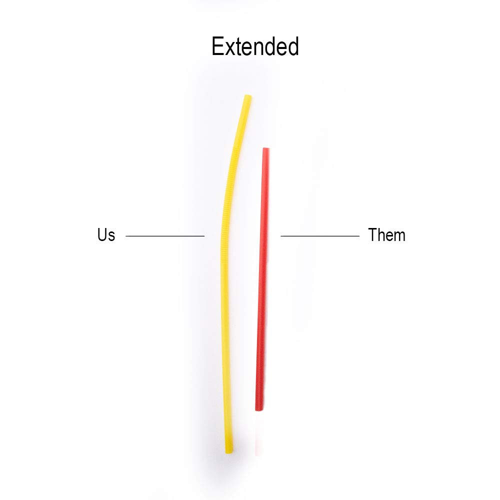 Extra Long Flexible Straws 36 Pack (1440 Straws) - Reusable Bendable Drinking Straws for Smoothies, Milkshakes & Cocktails - Perfect for Parties, Restaurants & Home Use