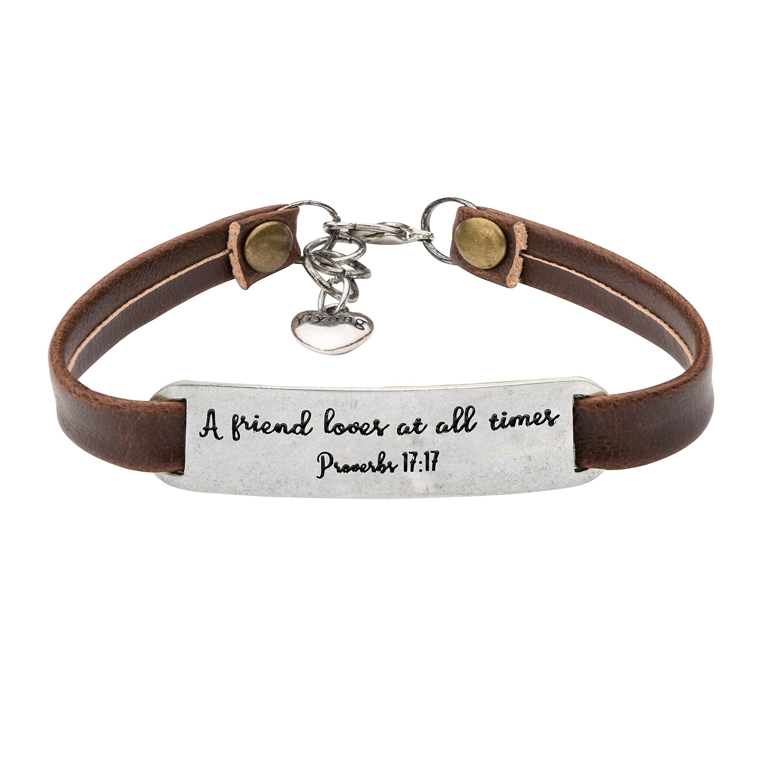 Inspirational Christian Leather Bracelet for Women - Faith Bible Verse Jewelry, Religious Gift for Baptism, Christmas & Birthday - Perfect for Church, Daily Wear & Spiritual Encouragement