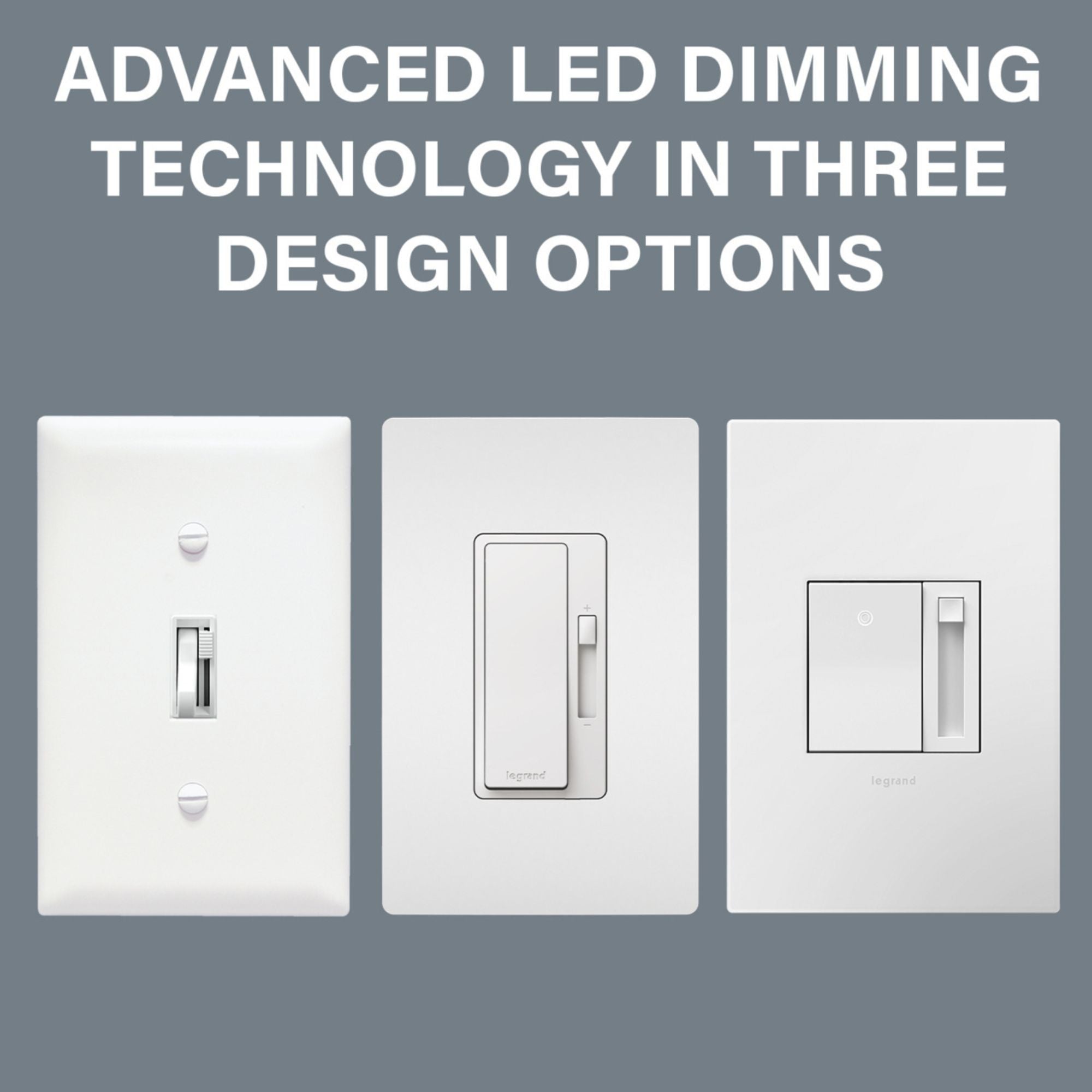 Adorne Paddle LED Advanced Dimmer Switch - 150W Single Pole/3-Way Compatible, Graphite Finish - Perfect for Bedroom, Living Room & Kitchen Lighting Control