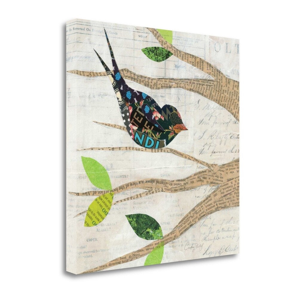 Birds In Spring III Square Art Print by Courtney Prahl - Premium Giclee on Gallery Wrap Canvas - Perfect for Living Room, Bedroom & Office Wall Decor