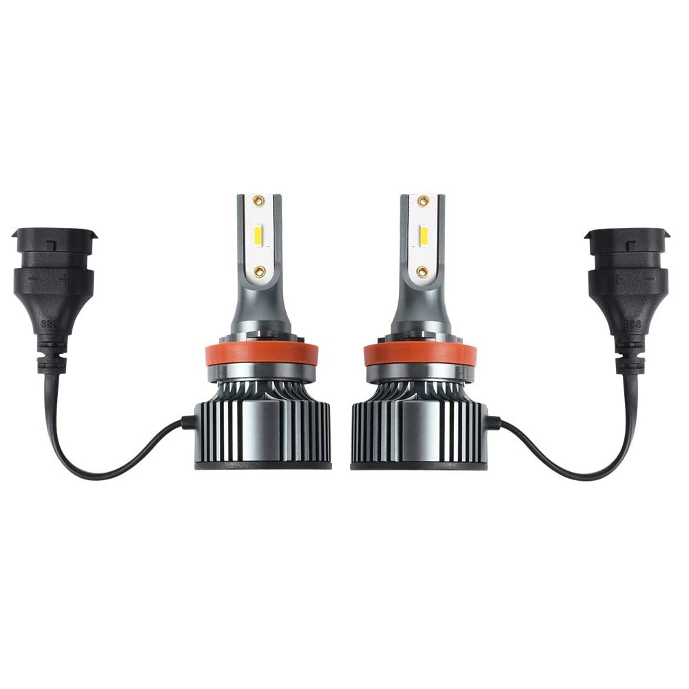 H11 H8 H16 LED Headlight Bulbs 3000K Yellow Gold - 28W 4000LM High Brightness CSP Chips for Cars, Trucks, DRL, Fog Lights - Plug & Play 12V/24V Replacement Kit (Pack of 2) - Perfect for Night Driving & Off-Road Adventures