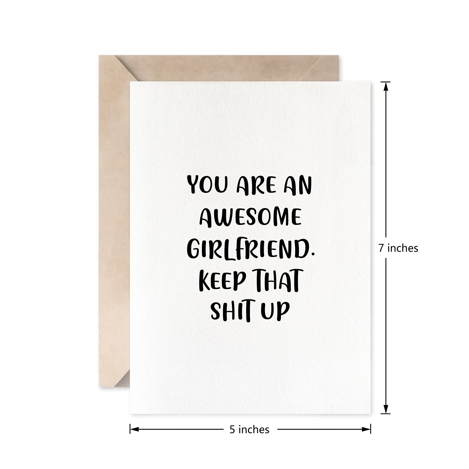 Funny Birthday Card for Girlfriend - Cute Anniversary Valentine's Day Christmas Greeting Card - Romantic Gift from Boyfriend - Perfect for Special Occasions & Surprise Moments