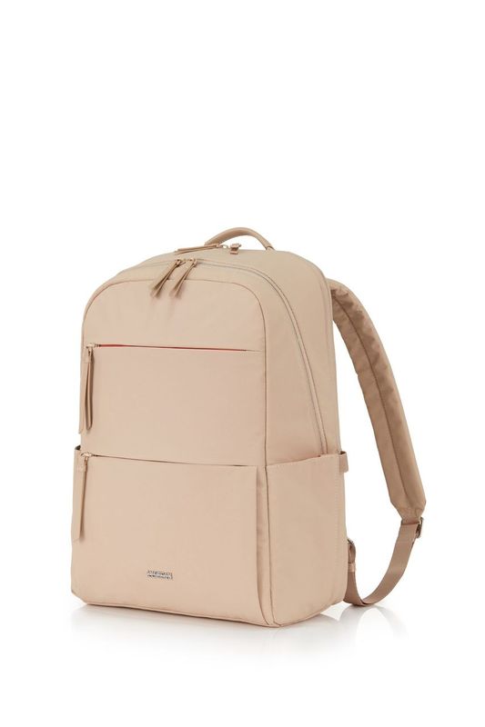 American Tourister Bridget Backpack ASR - Light Taupe Travel Backpack for Women & Men, Durable Carry-On Backpack for School, Work, Commuting & Weekend Trips