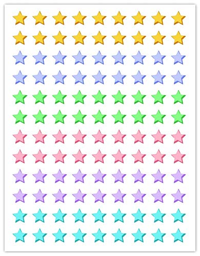 540-Piece Character Stickers Set - Stars, Shoes, Fruit, Hearts & Potatoes for Kids Scrapbooking, Journaling & DIY Crafts
