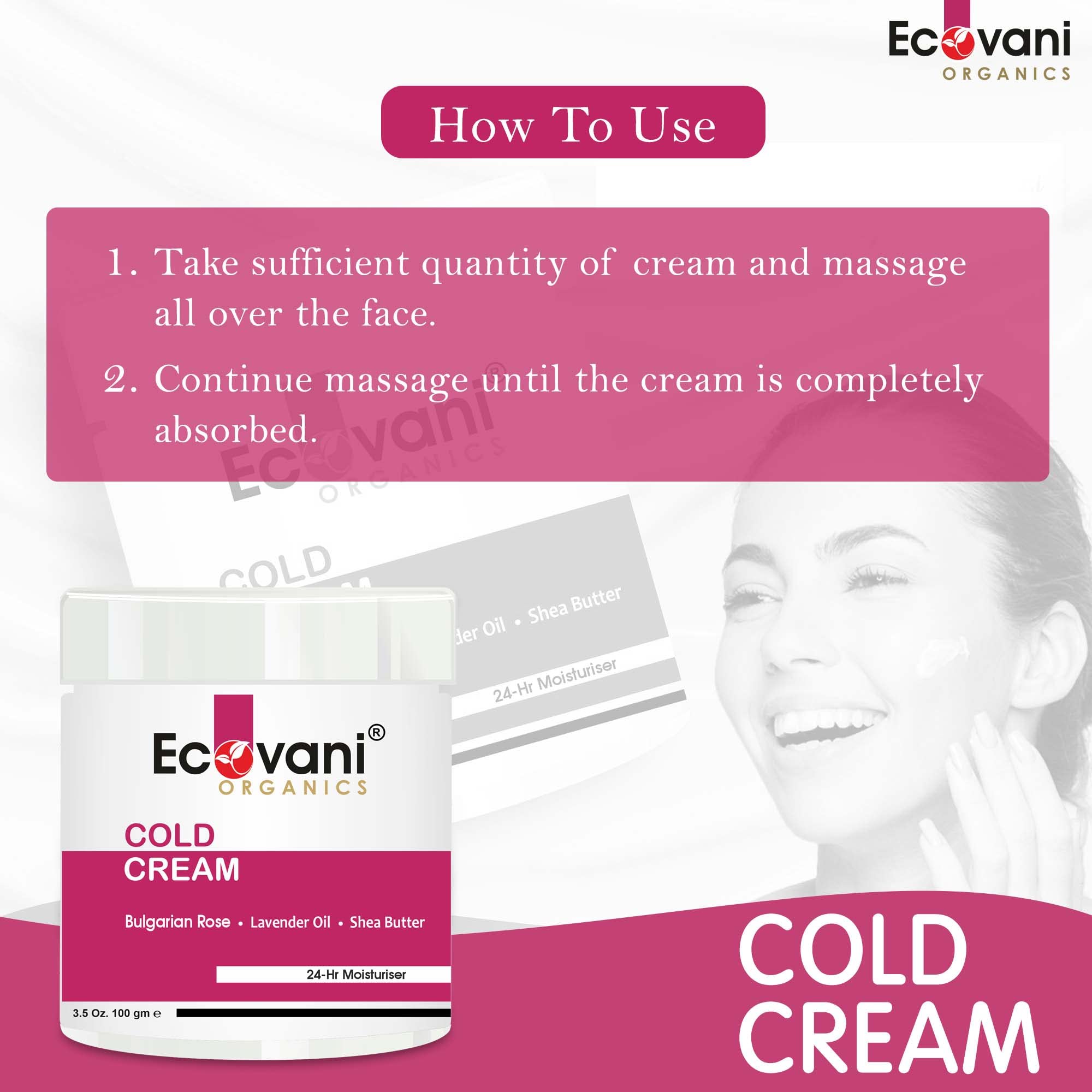 Nourishing Cold Cream for Radiant Skin with Bulgarian Rose, Lavender Oil & Shea Butter - 100g | Deep Hydration for Dry & Sensitive Skin | Perfect for Night Care & Winter Skincare Routine