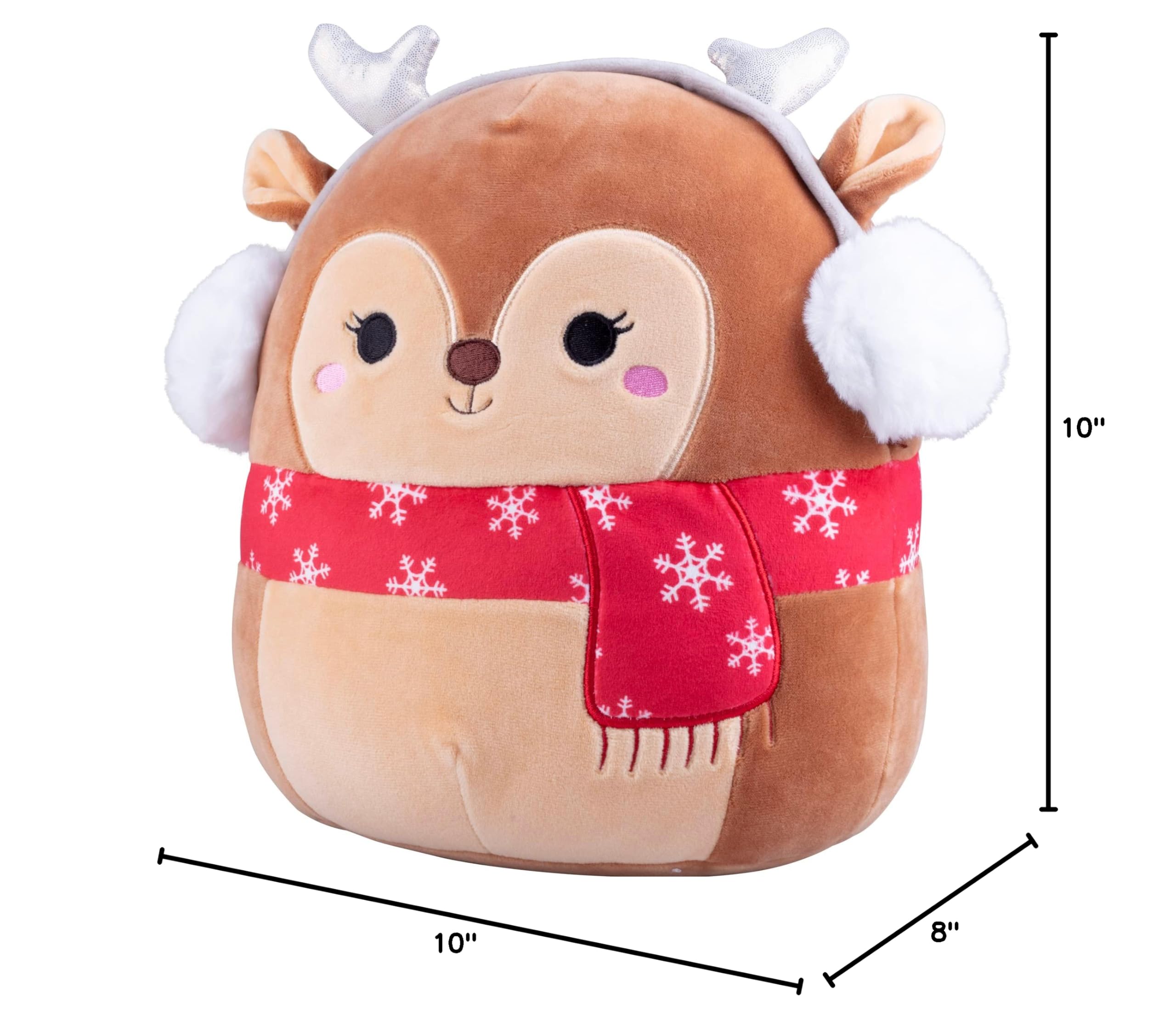 Squishmallows 10-Inch Darla The Easter Deer Plush Toy - Official Jazwares Collectible Stuffed Animal, Soft & Squishy Fawn - Perfect Gift for Kids, Girls & Boys - Great for Easter Gifts, Birthday Presents, Cuddling & Home Decor
