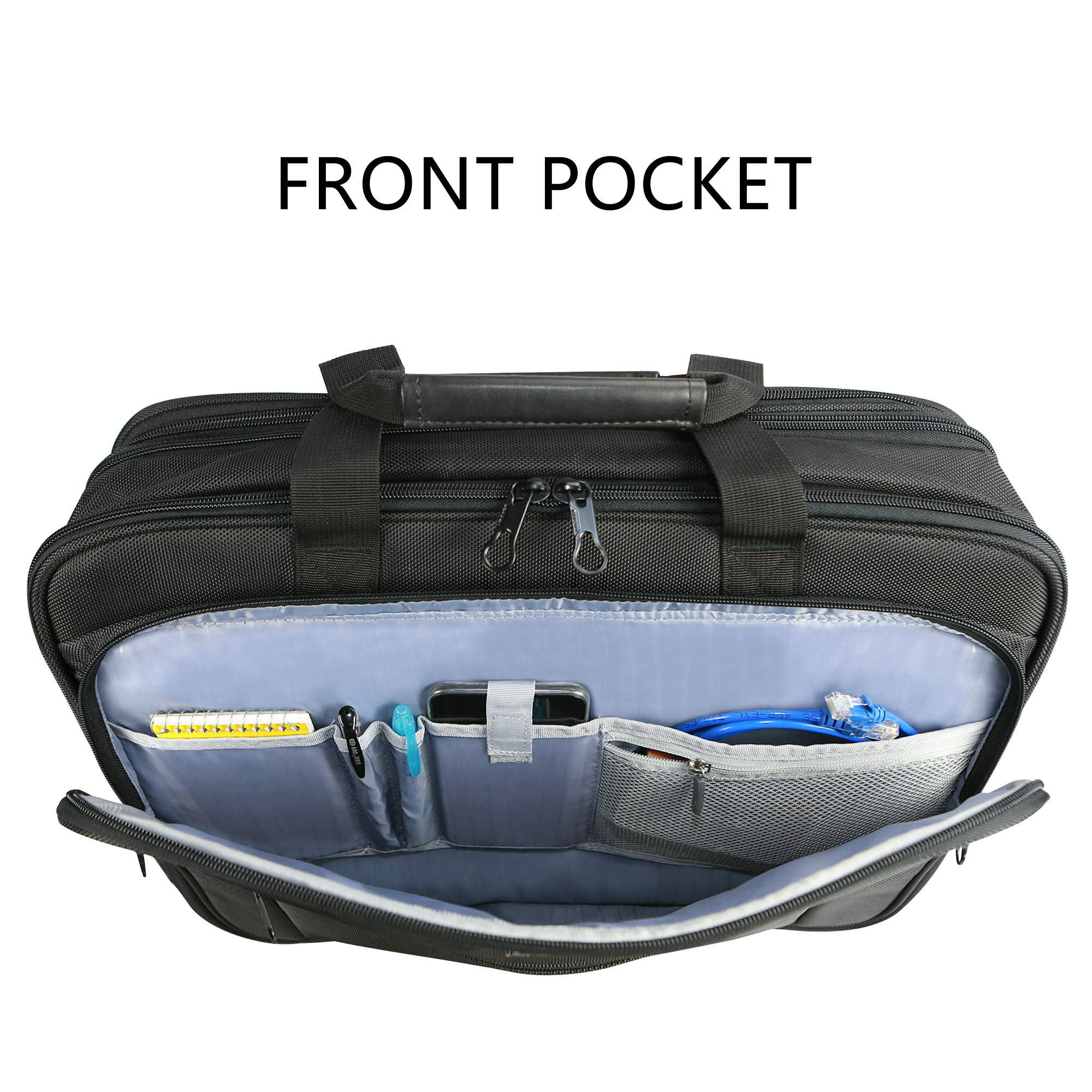 KROSER XXL Laptop Bag for 18 Inch Laptop - Water Resistant Gaming Computer Briefcase with Expandable Capacity, Shoulder Bag for Travel, Business, School & Work (Black) - Perfect for Commuting, Office & College Use