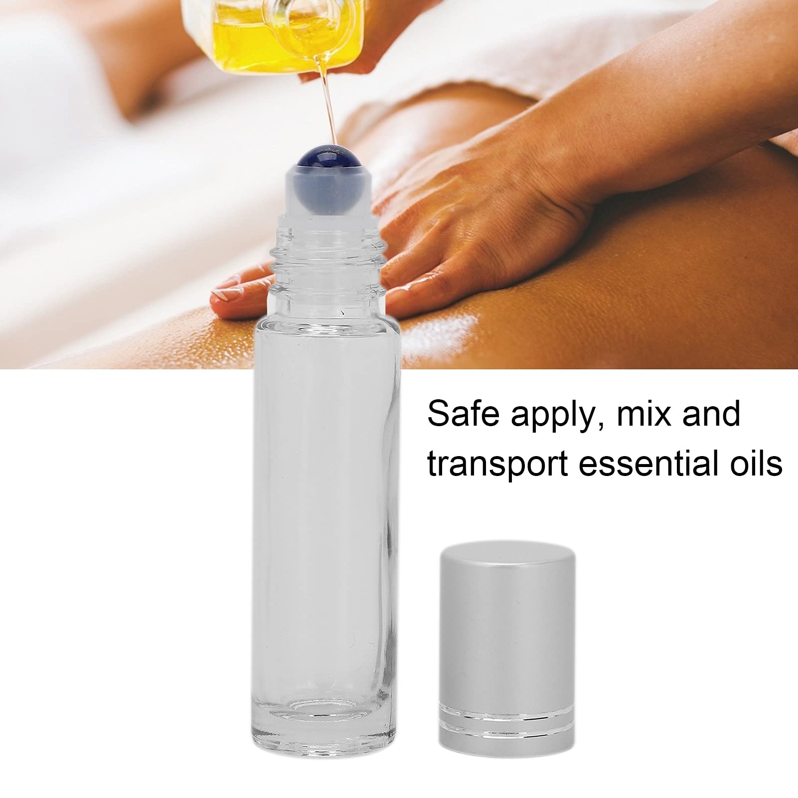 Premium Essential Oil Roller Bottles - 10ml Glass Roller Bottles for Aromatherapy, DIY Blends & Skincare | Perfect for Home, Office, Bedroom & Travel Use