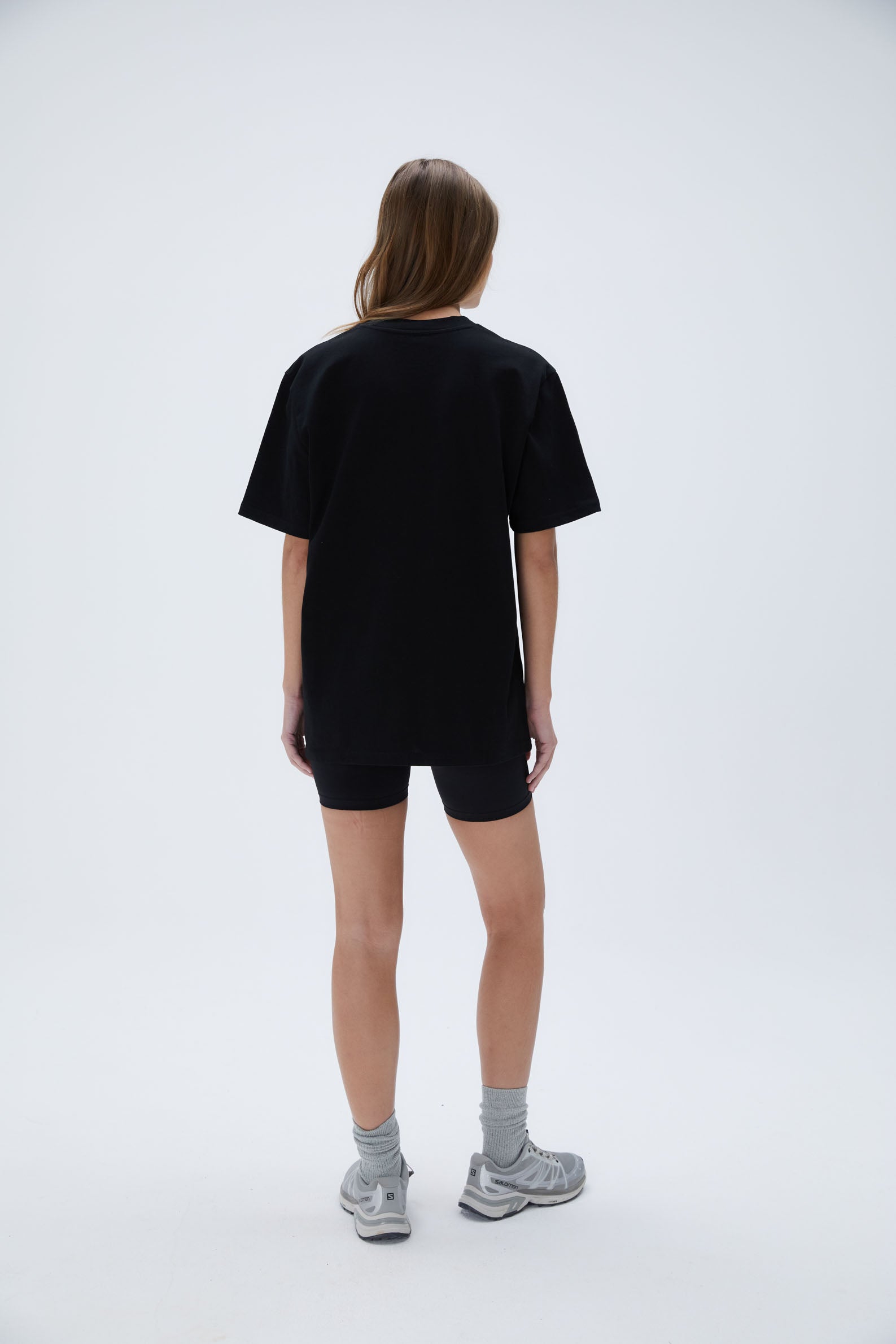 AS Short Sleeve Oversized T-Shirt for Women - Black | Comfortable Loose Fit Cotton Tee for Casual Wear, Street Style & Everyday Outfits