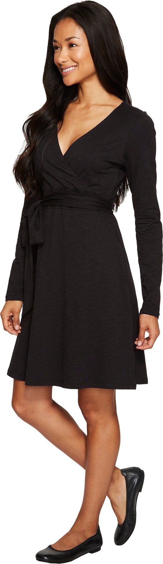 Toad & Co Women's Cue Wrap Long Sleeve Dress - Casual Boho Chic Flowy Dress for Work, Travel & Everyday Wear