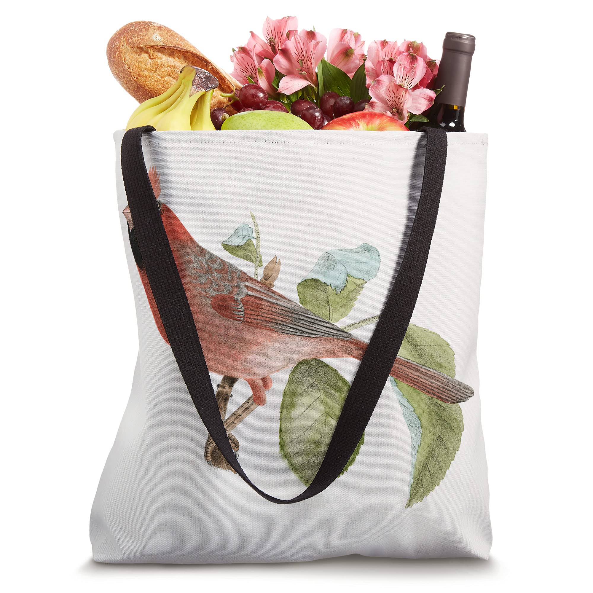 Stylish Red Cardinal Tote Bag for Women - Large Canvas Shopper with Zipper Closure - Perfect for Grocery Shopping, Beach Trips & Work Commute