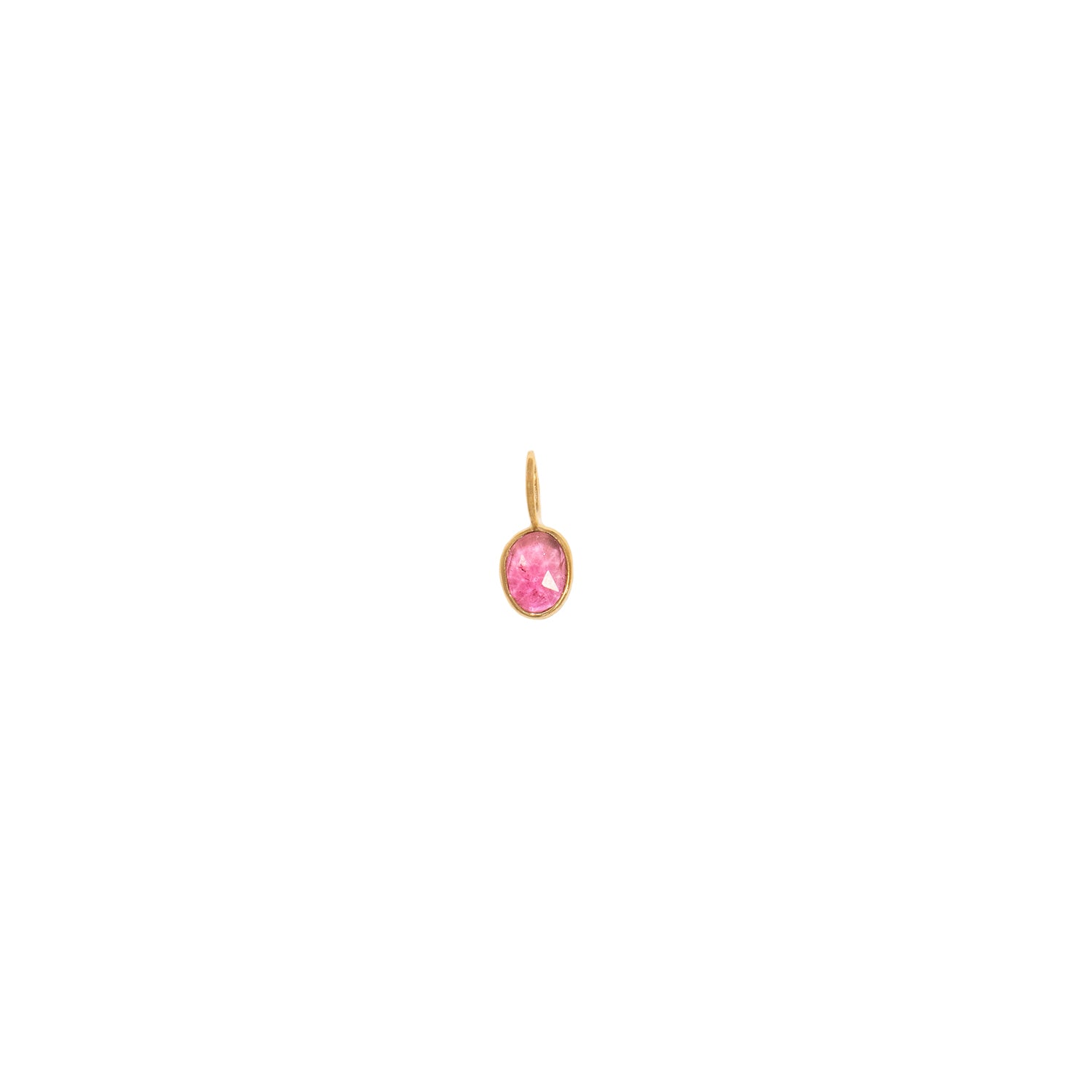 Rose Cut Pink Tourmaline Gemstone Charm Pendant - Elegant Jewelry for Necklaces, Bracelets & DIY Crafting