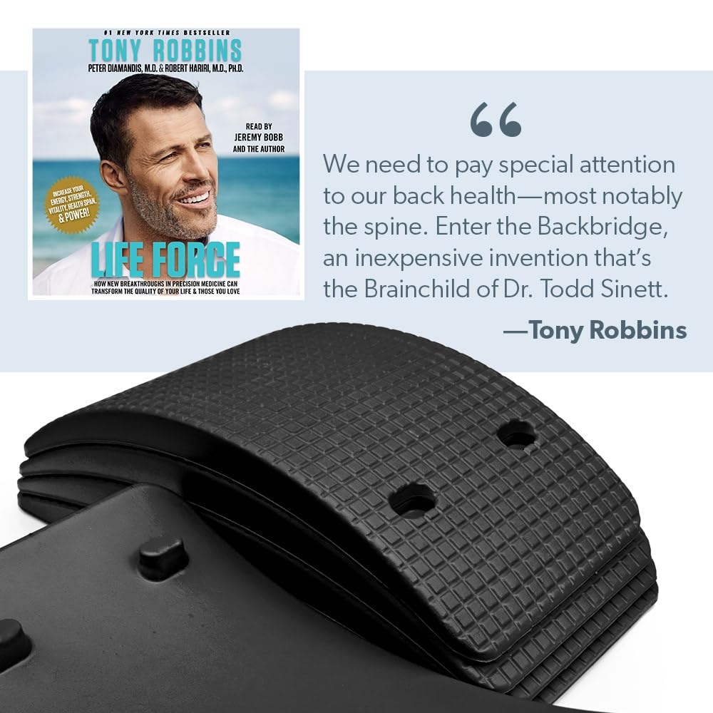 Grey Sit-Ups Are Stupid & Crunches Are Crap Book - Back Stretcher for Lumbar Support, Spine Alignment & Pain Relief by Dr. Todd Sinett | Perfect for Home Office, Yoga & Post-Workout Recovery