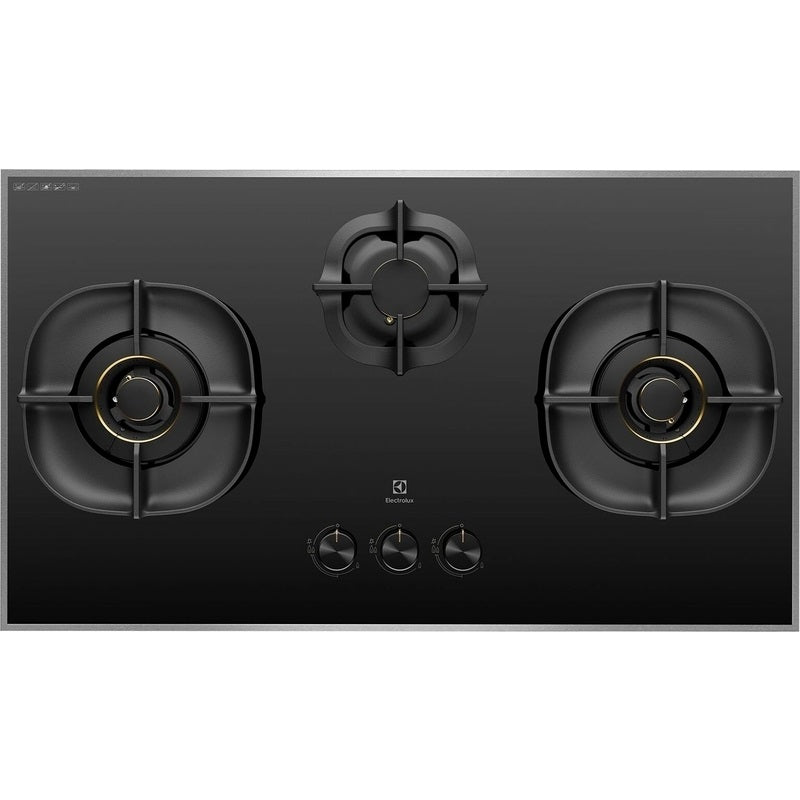 EHG9350BEP 90cm 3 Burner Gas Hob - Stainless Steel Cooktop with Safety Features for Home Kitchen Cooking | Perfect for Apartments, RVs & Outdoor Kitchens