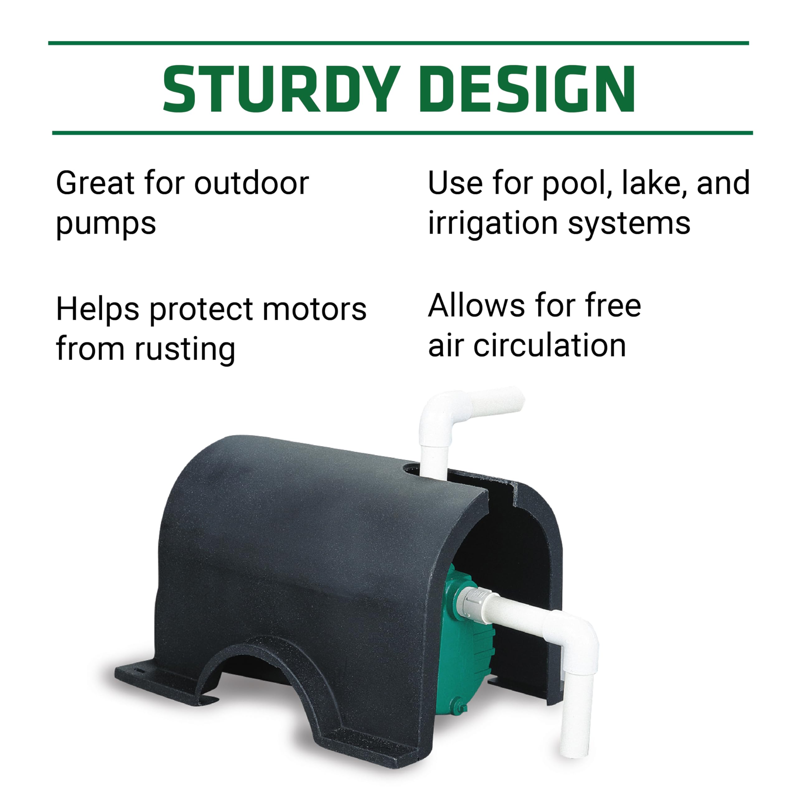 PumpHaus UV-Resistant Above-Ground Water Well Pump Cover - Durable Protection for Pool Pumps & Well Motors | Weatherproof Rust Prevention for Outdoor Use