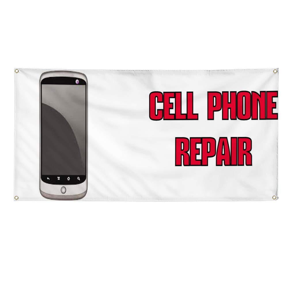 Durable 60x144 Inches Vinyl Banner for Outdoor Advertising, Yard Signs & Cell Phone Repair - Weatherproof with 10 Grommets - Perfect for Retail, Industrial & Event Signage