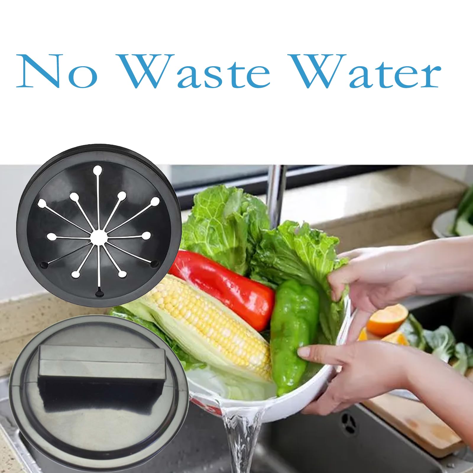 3 Inch Universal Rubber Garbage Disposal Splash Guard & Sink Stopper - Fits Whirlaway, Waste King, Sinkmaster & GE Models - Prevents Water Splashes & Food Waste for Cleaner Kitchen Sink