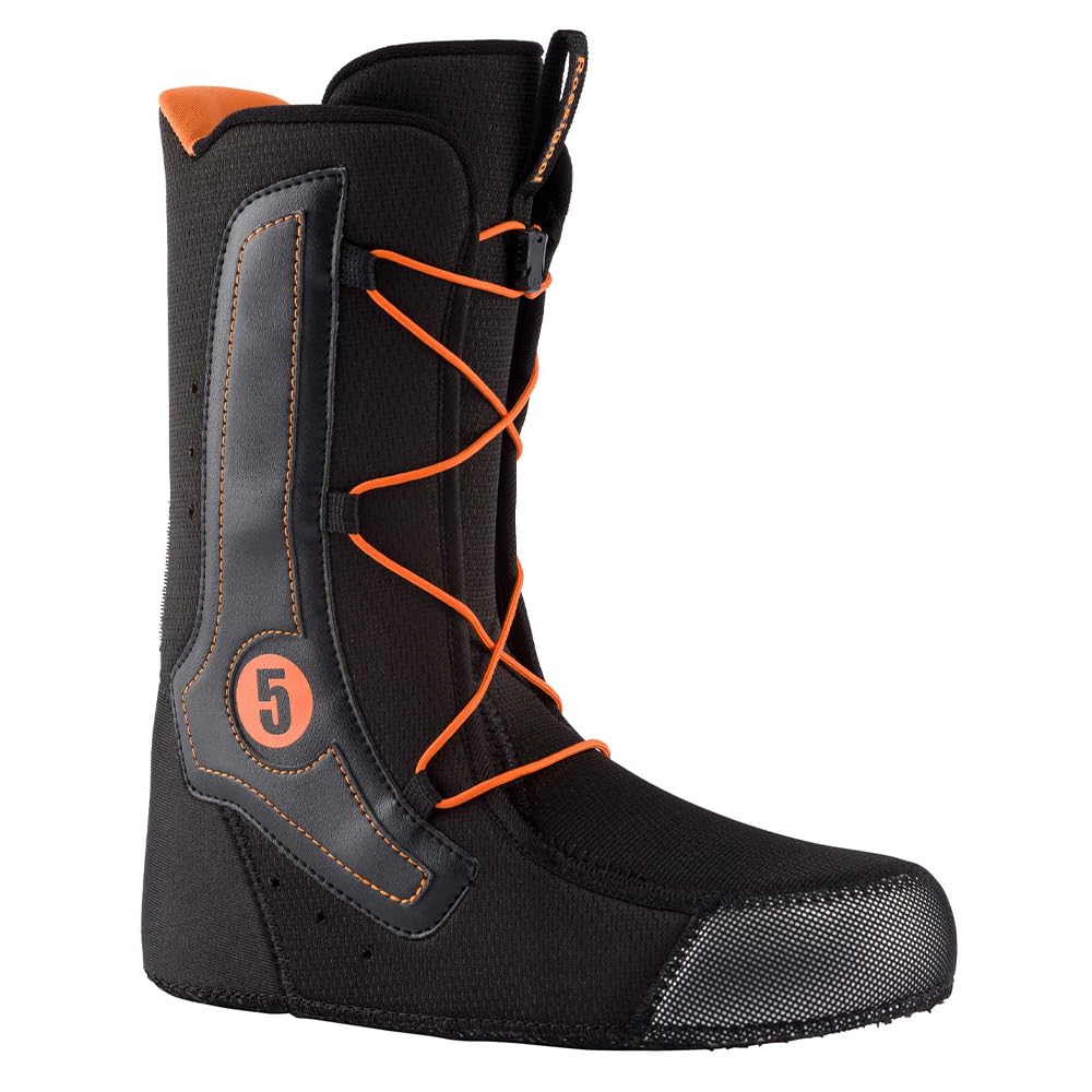 Rossignol Crank BOA Men's Snowboard Boots - Black & Orange - Size 10 - Comfortable & Durable for All-Mountain Riding, Freestyle & Park Snowboarding