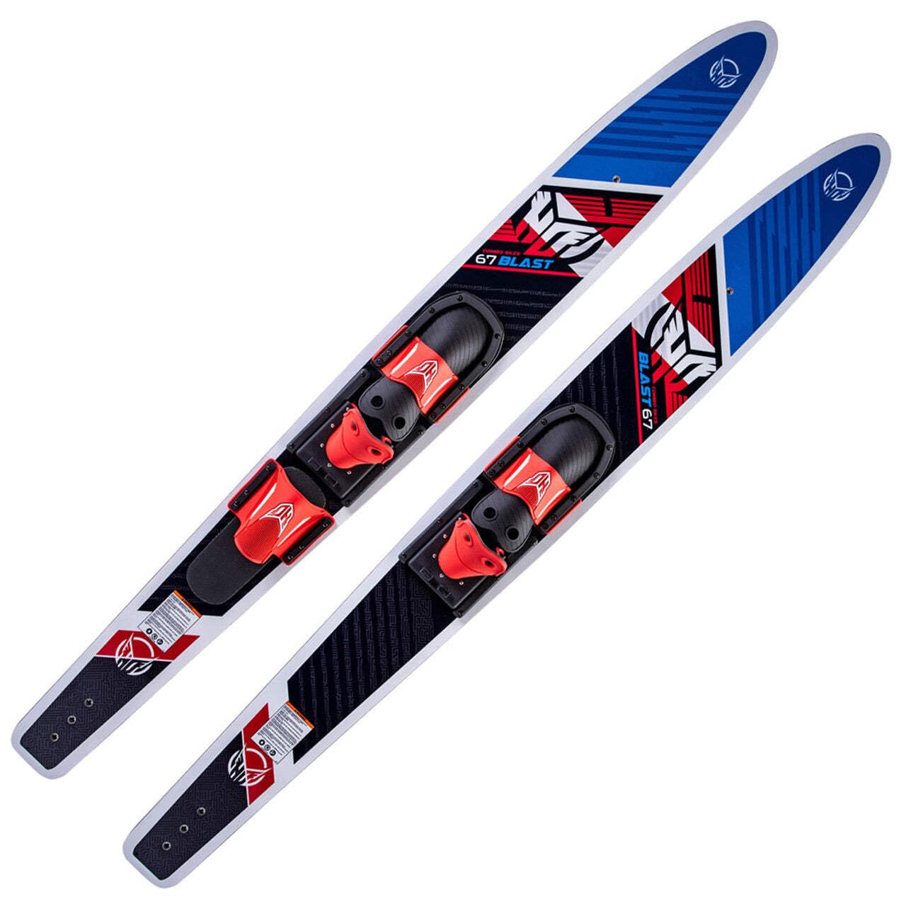 HO Sports Blast Combo Water Skis with Horseshoe Bindings - Premium Adult Water Ski Set for Beginners & Pros - Perfect for Lake, Ocean & Wakeboarding Fun