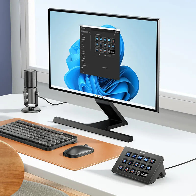 Ulanzi D200 Professional Live Stream Controller - Perfect for YouTube, Twitch & Gaming Broadcasts | USB Mixer with Audio Controls for Podcasting & Content Creation