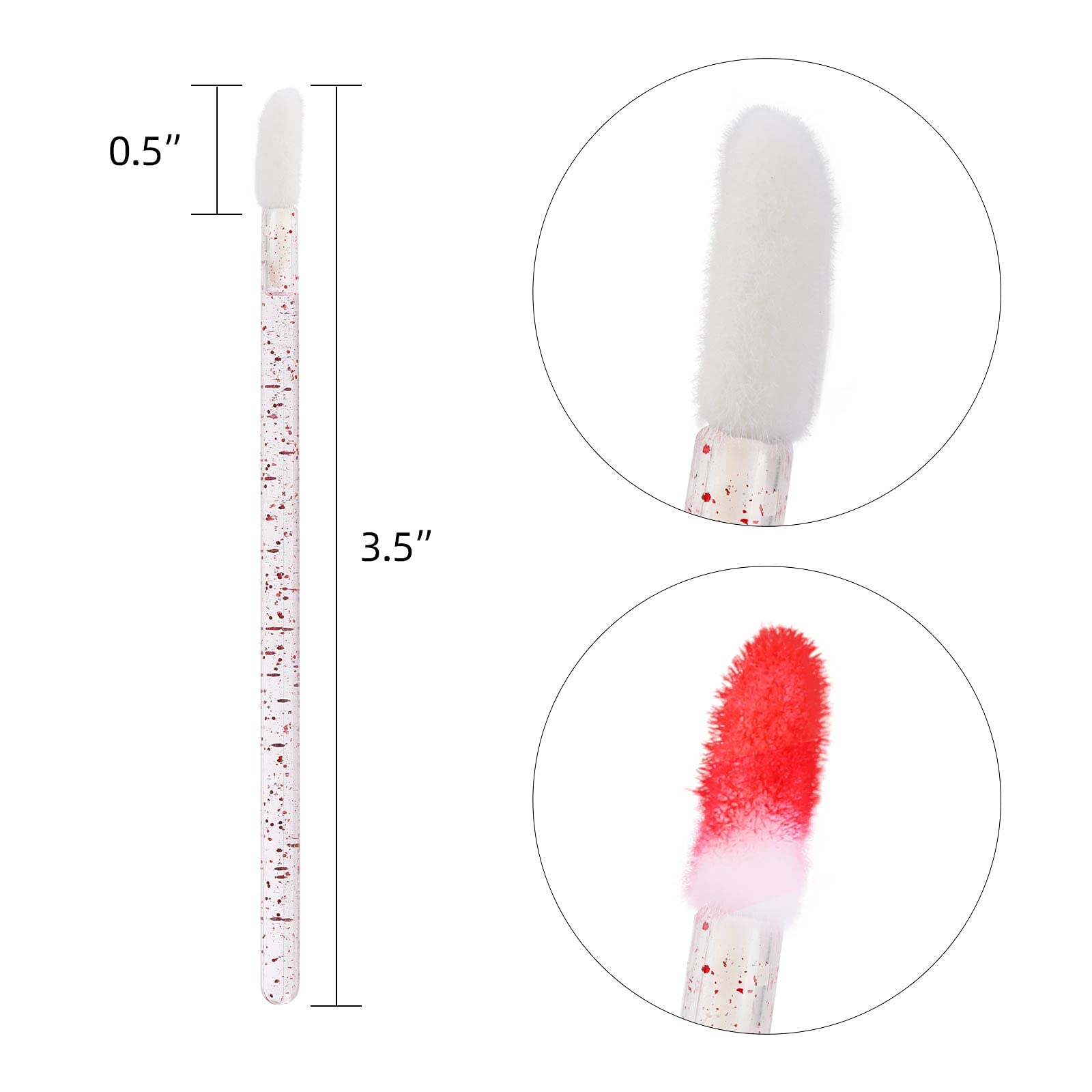 200 Pieces Disposable Lipstick Applicators - Crystal Lip Wands & Lip Gloss Brushes for Makeup Artists (Pink) | Perfect for Salon, Spa & Professional Makeup Kits
