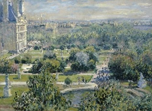 Claude Monet Tuileries Garden Painting Print - 24x36 Inch Large Wall Art Poster, French Impressionist Oil on Canvas Reproduction, Musee Marmottan Paris Collection - Perfect for Living Room, Bedroom & Office Decor