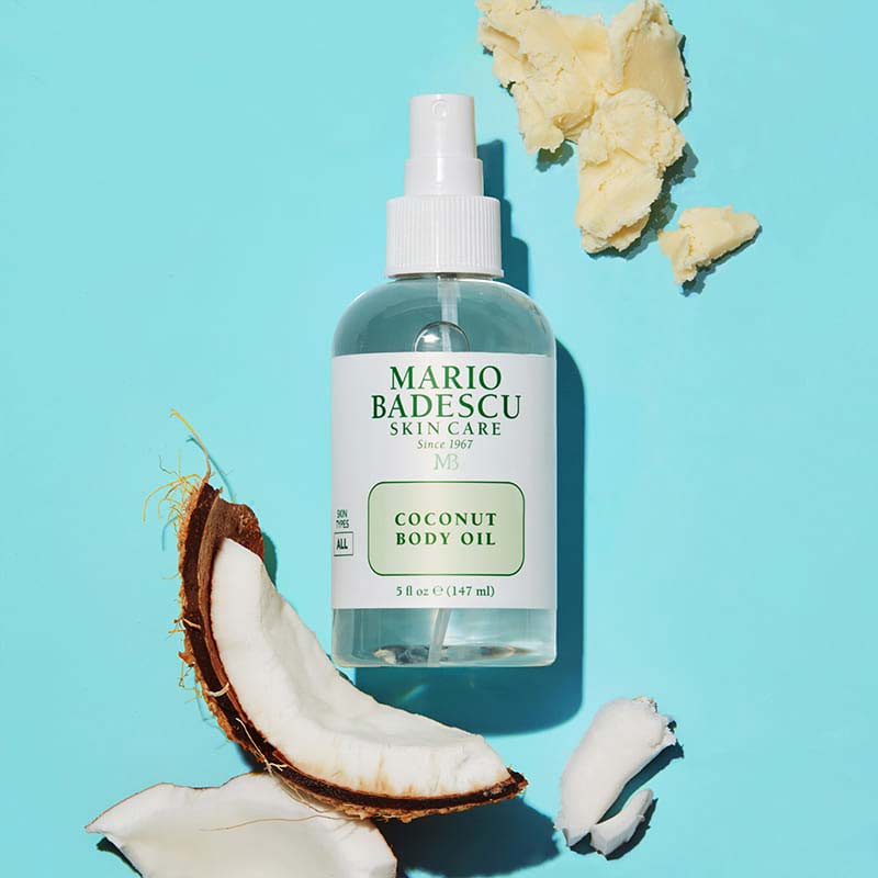 Mario Badescu Coconut Body Oil - Hydrating & Nourishing Moisturizer for Dry Skin | Perfect for Massage, After Shower & Daily Skincare Routine