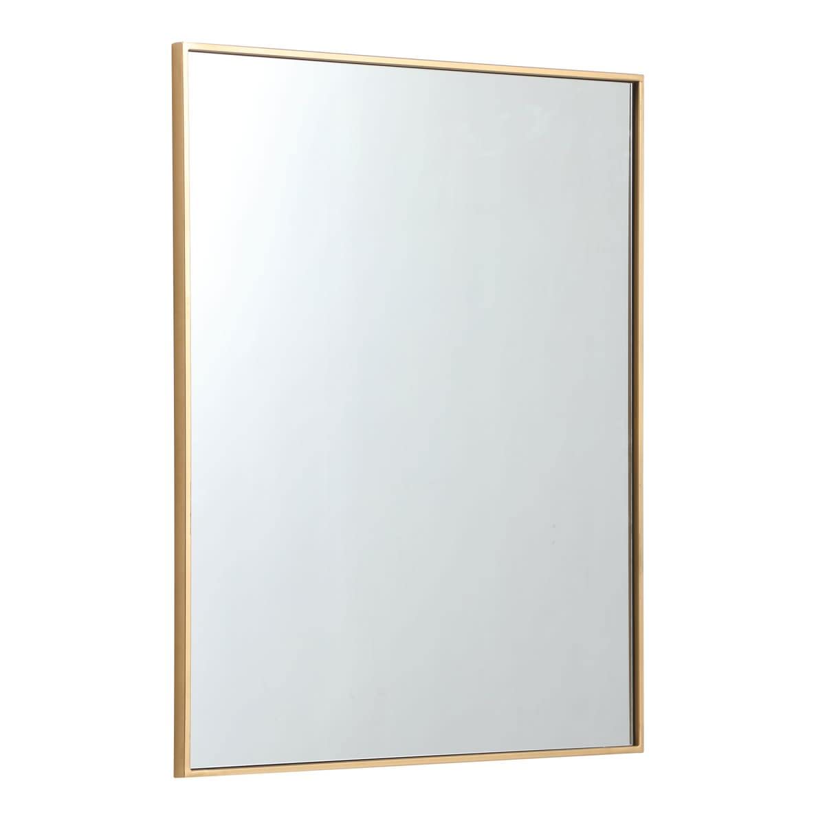 30x36 Inch Blue Metal Frame Rectangle Wall Mirror - Elegant Home Decor for Living Room, Bedroom & Bathroom