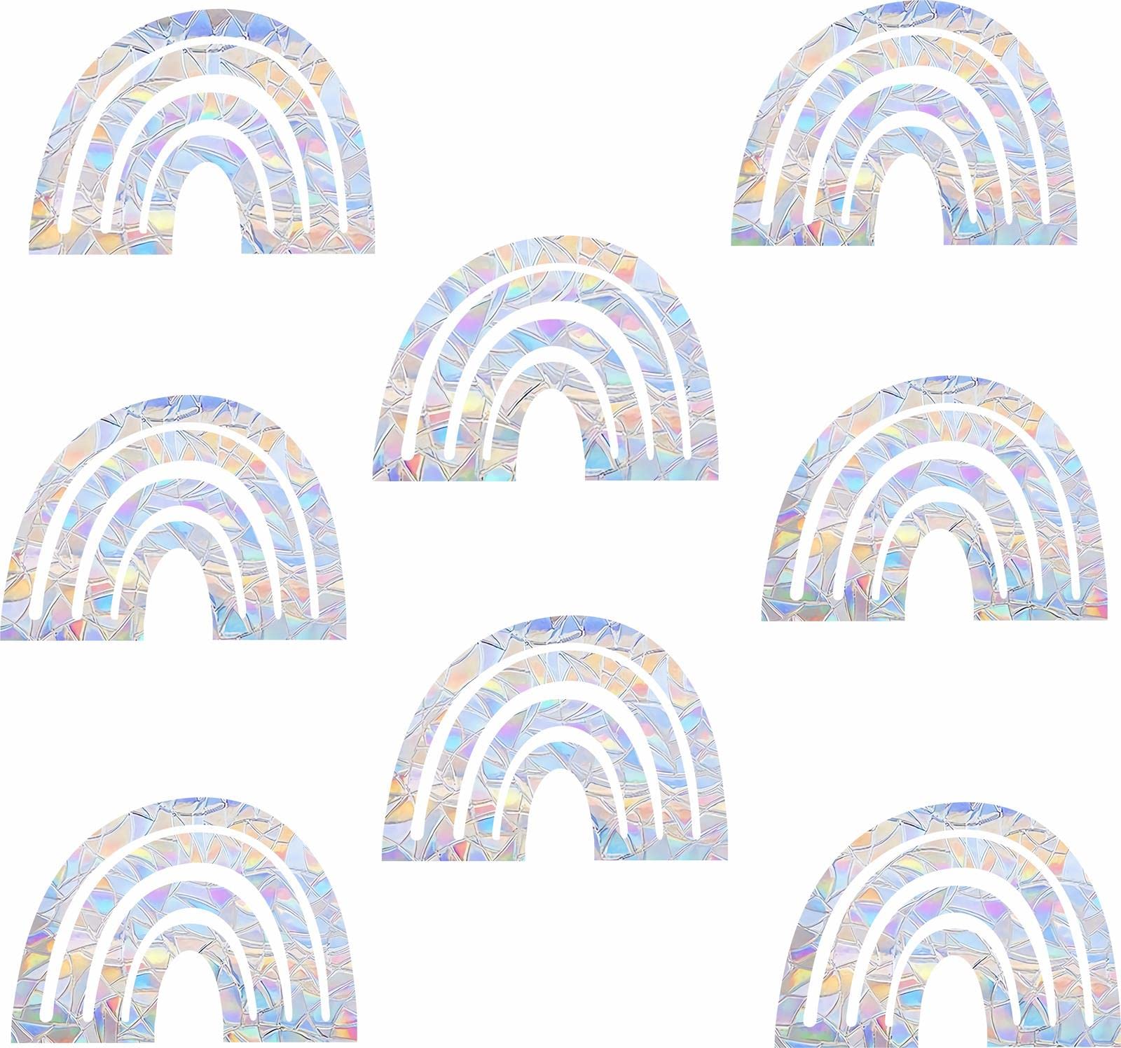 Colorful Rainbow Window Clings & Decals - Static Cling Anti-Collision Window Stickers for Birds - Vibrant Home & Office Decor for Kids Rooms, Glass Doors & Windows