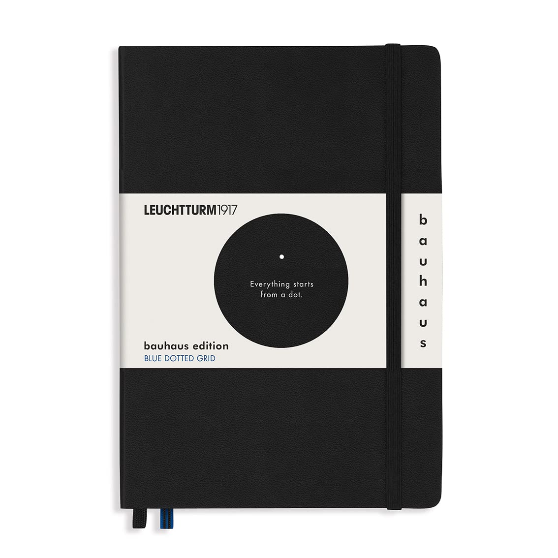 LEUCHTTURM1917 Medium A5 Dotted Hardcover Notebook - Bauhaus Special Edition with 251 Numbered Pages | Premium Black Journal for Writing, Sketching & Note Taking | Perfect for Bullet Journaling, Creative Projects & Office Use