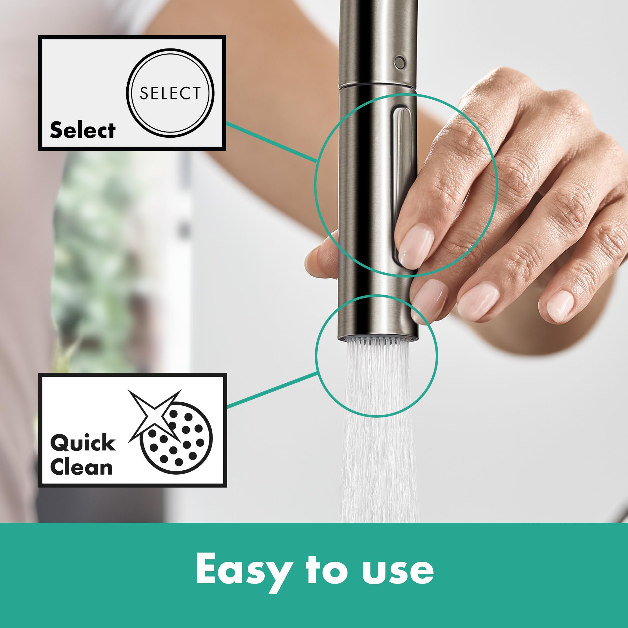hansgrohe Talis N Chrome High Arc Pull Down Kitchen Faucet with Magnetic Docking Spray Head - Perfect for Modern Kitchen Sinks and Food Prep Areas