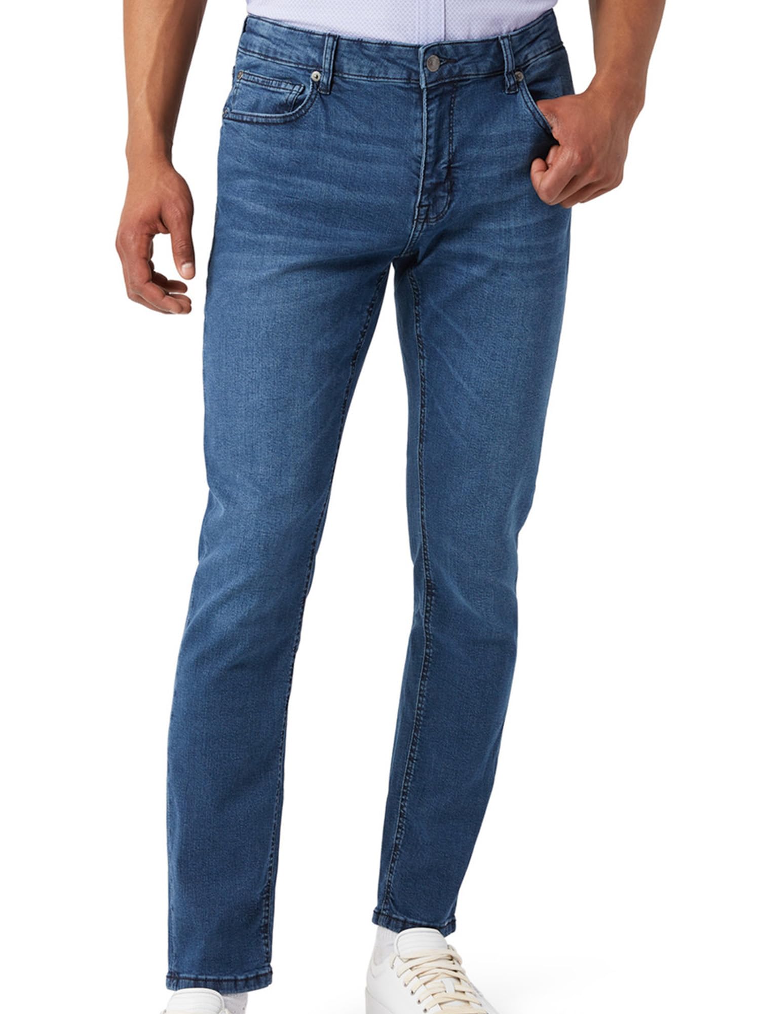 DKNY Men's Slim Fit Stretch Jeans - Premium Soft Comfort Denim Pants for Casual Wear & Office Style