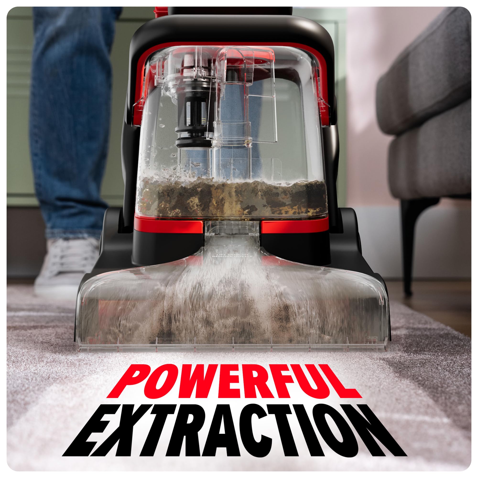 Dirt Devil Full-Size Carpet Cleaner Machine - Powerful Deep Cleaning for Carpets & Upholstery with 2 Modes | Includes Carpet Cleaner Solution | Perfect for Home, Office & Pet Stain Removal