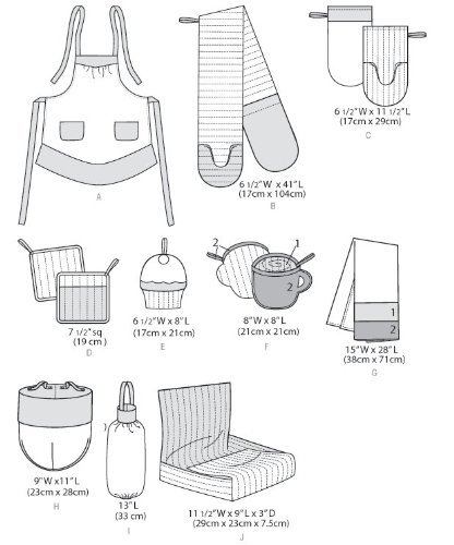 McCall's Ladies Easy Sewing Pattern 6978 - Apron & Kitchen Accessories Set for Cooking, Baking & Home Decor | DIY Sewing Project for Beginners & Advanced