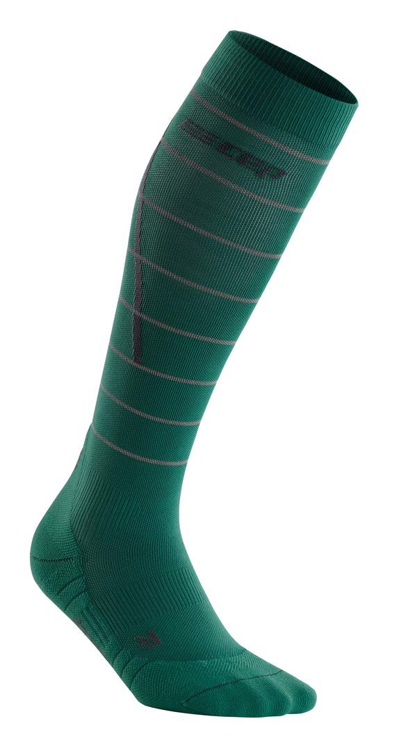 CEP Men's Reflective Running Socks - High Visibility Safety Socks for Jogging, Cycling & Night Sports - Moisture Wicking & Breathable Performance Socks