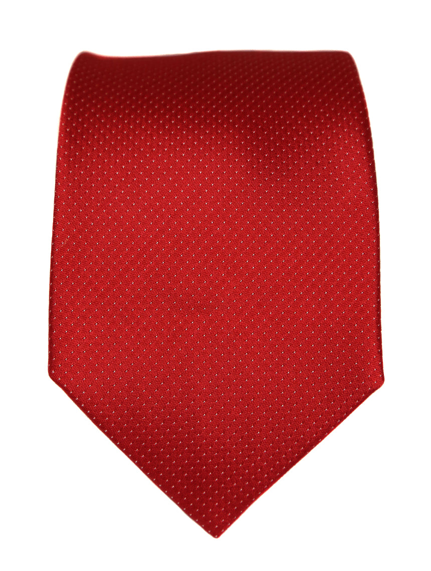 Classic Microdot Tie in Red | Stylish Men's Necktie for Business, Weddings & Formal Events | Perfect Gift for Professionals