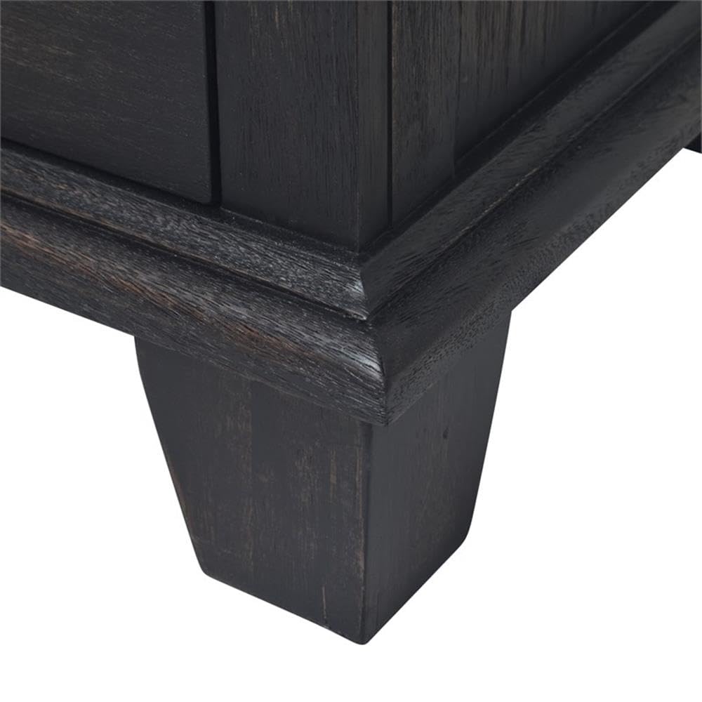 Steve Silver Bear Creek Chocolate & Honey Brown Wood Two-Drawer Nightstand - Bedside Table for Bedroom, Living Room, or Office Storage