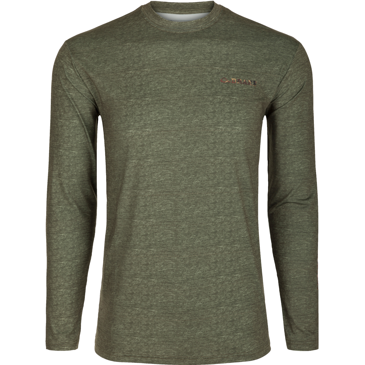 Long Sleeve Performance Crew Print T-Shirt for Men - Moisture Wicking Athletic Shirt with Stylish Design - Perfect for Gym, Running & Outdoor Activities