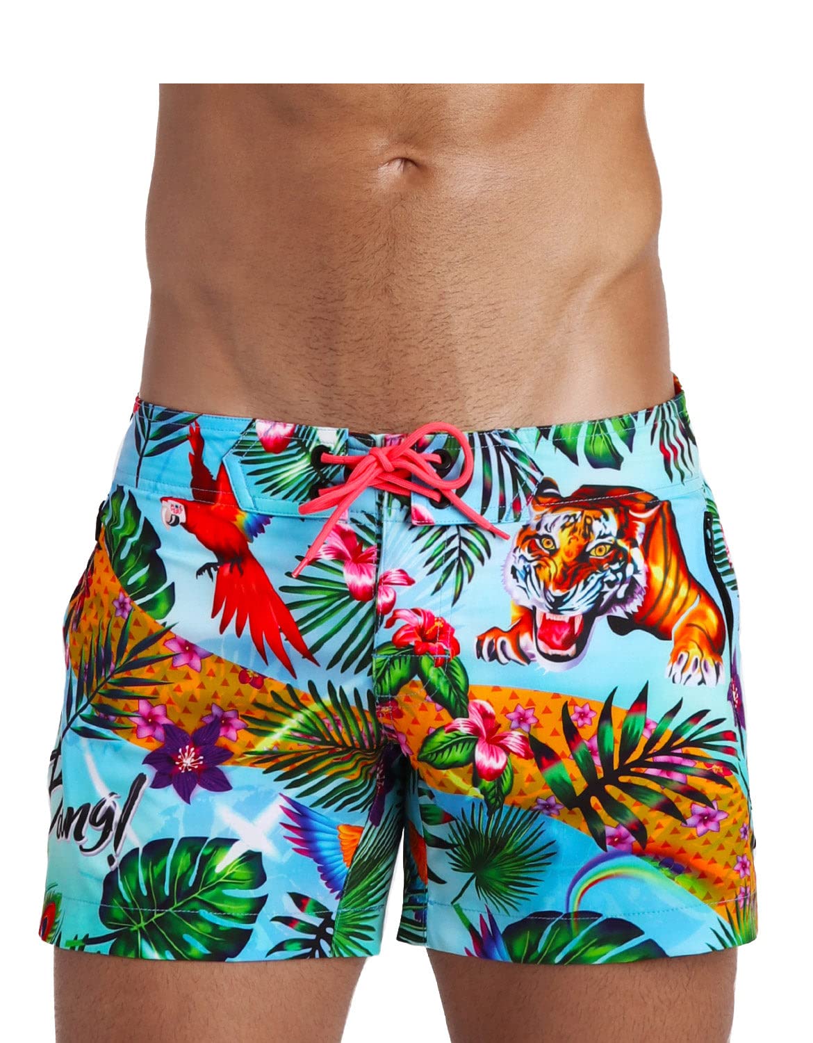 Bang Men's Swimwear - Quick-Dry Stretch Swim Trunks with Adjustable Waistband - Comfortable Beach Shorts for Swimming, Surfing & Vacation Wear