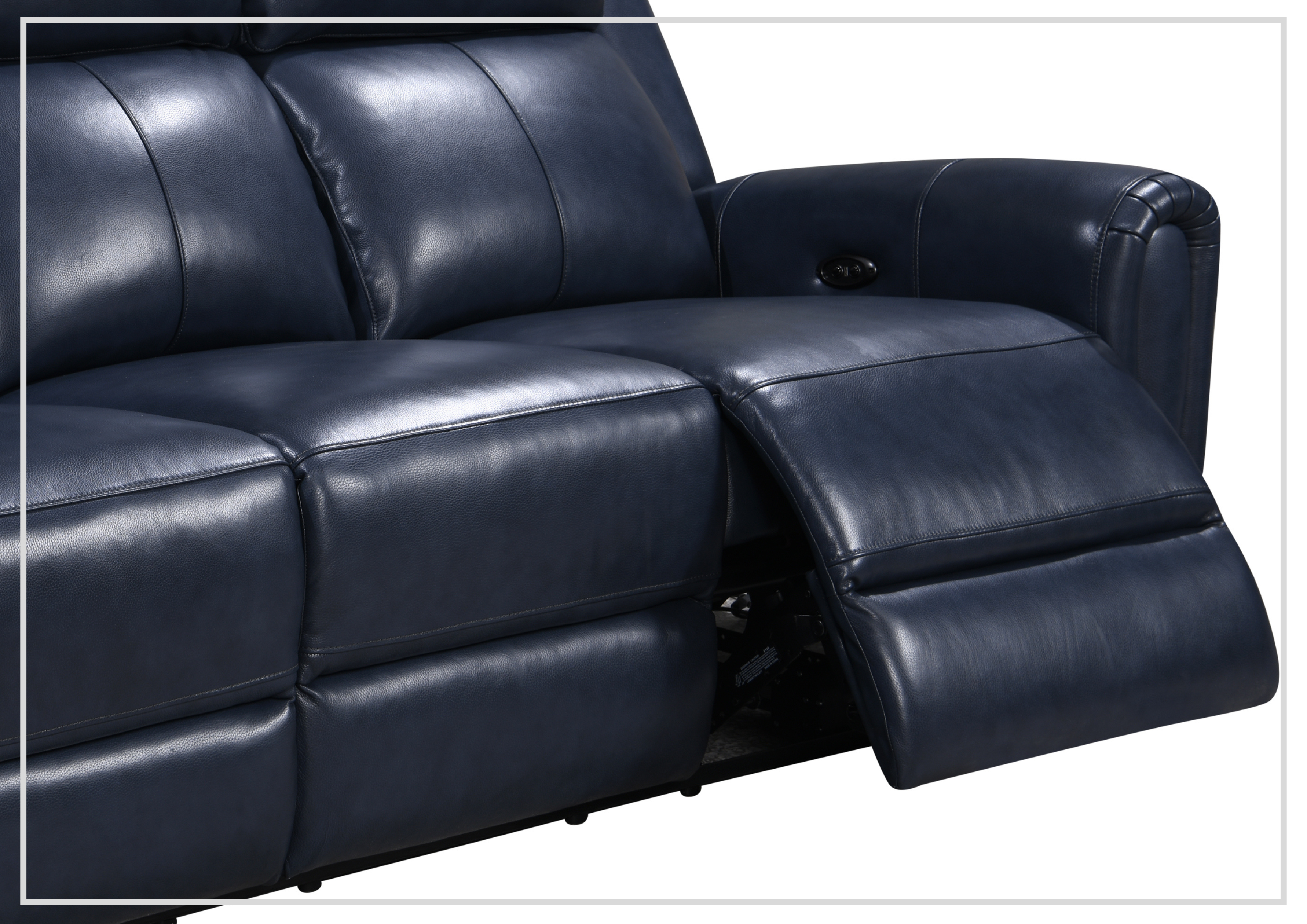 Gio Italia Jaspero Power Reclining 3-Seater Leather Sofa - Modern Living Room Furniture for Home Theater & Family Relaxation