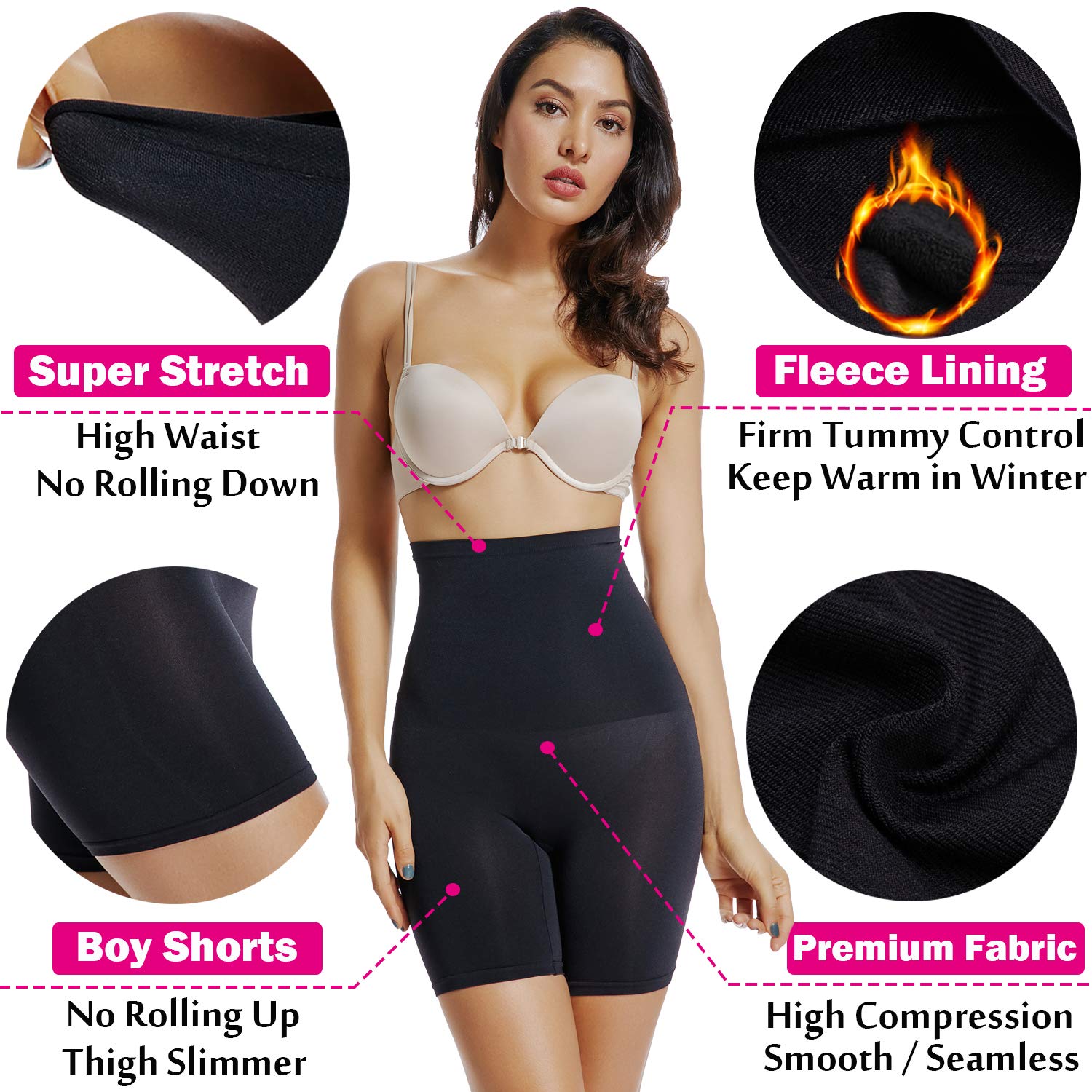 JOYSHAPER Women's High Waist Tummy Control Shapewear Shorts - Seamless Slimming Underwear for Dresses & Everyday Wear | Perfect for Work, Parties & Special Occasions