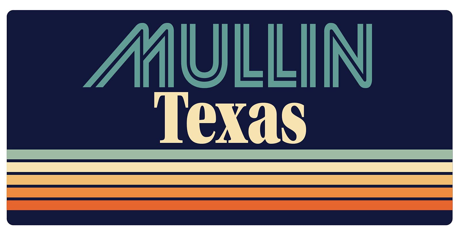 Vintage Texas Fridge Magnet - 5 x 2.5 Inch Retro Design Mullin Souvenir for Refrigerator, Office, Home & Travel Decor