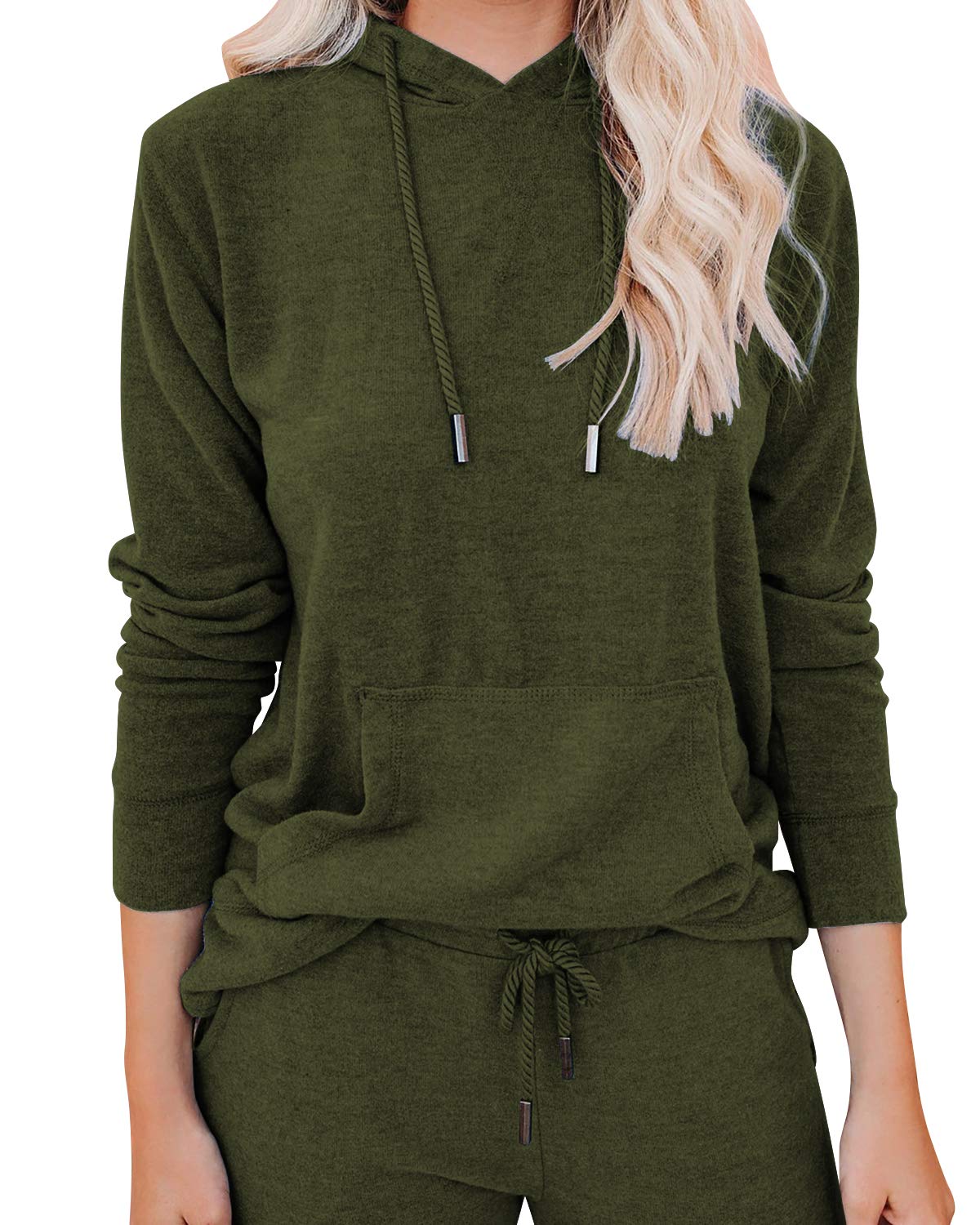 WANLISS Women's 2-Piece Lounge Set - Soft Sweatsuit with Long Pants & Pockets | Comfortable Loungewear for Yoga, Workout & Casual Wear
