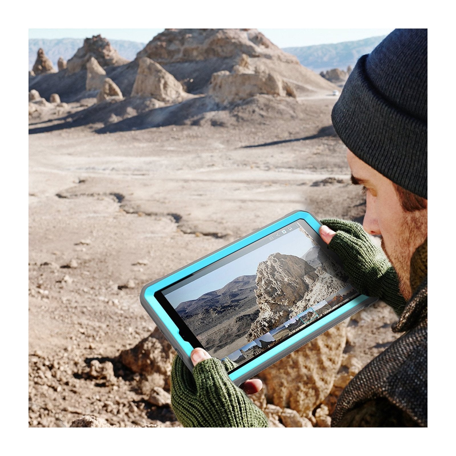 Samsung Galaxy Tab A 8-inch (2018) Tablet Case - Unicorn Beetle Pro Series Heavy Duty Rugged Protective Cover with Built-in Screen Protector (Blue) - Perfect for Outdoor, Construction & Travel Use