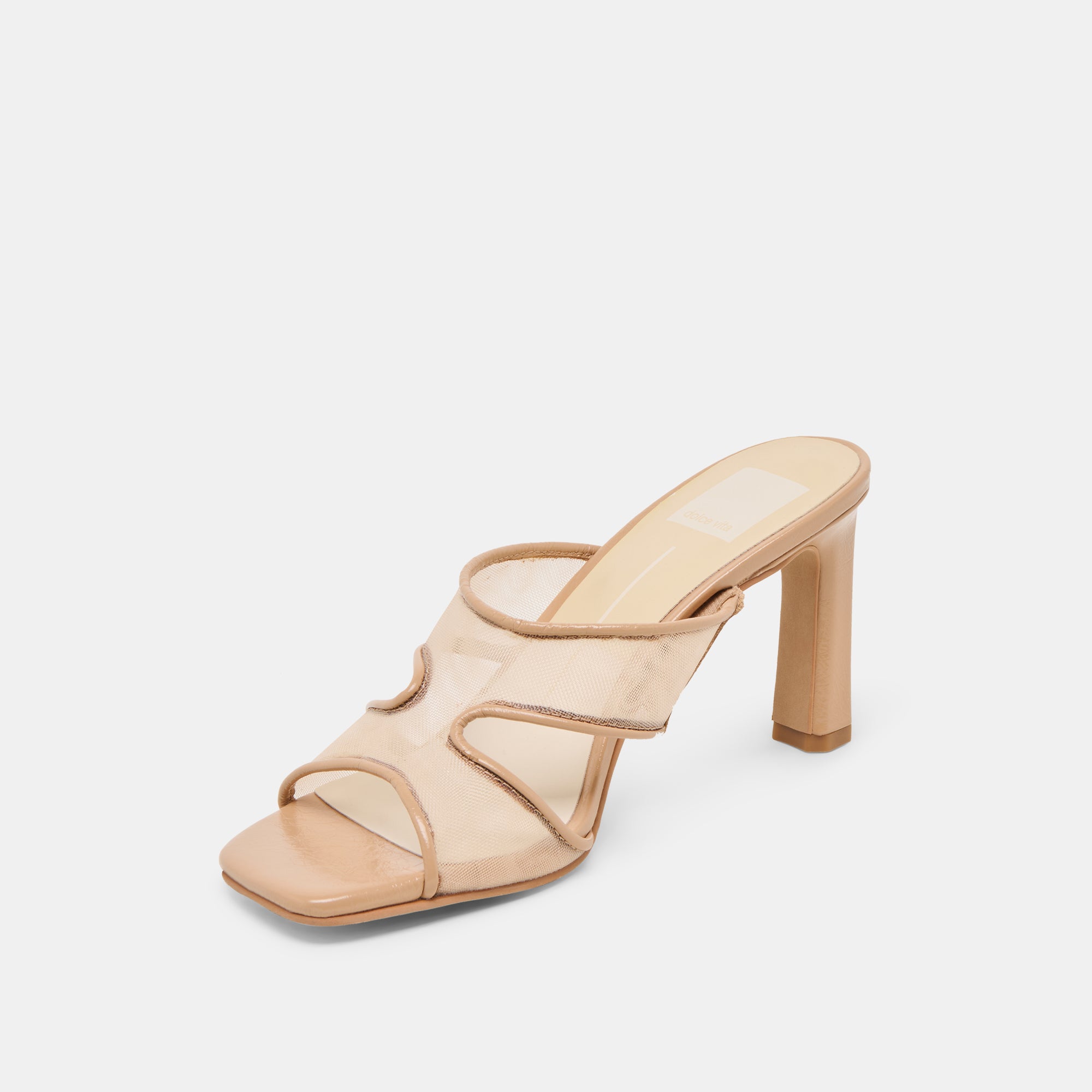 GITEL Women's Light Tan Mesh High Heels - Comfortable & Stylish Dress Shoes for Parties, Weddings & Office Wear