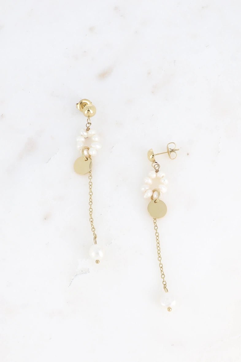 Freshwater Pearl Drop Earrings – Elegant & Sophisticated Natural Design for Women | Perfect for Weddings, Parties & Special Occasions