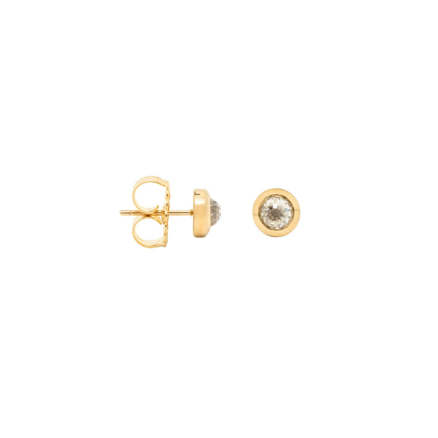 Exquisite Champagne Diamond Stud Earrings for Women - Perfect for Weddings, Parties & Special Occasions
