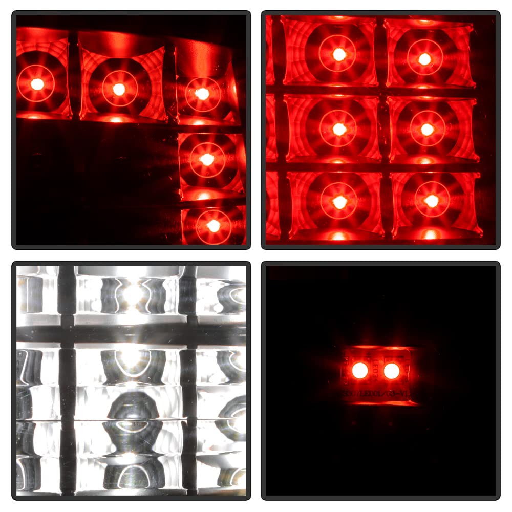 ACANII LED Tail Lights for 2009-2018 Dodge Ram 1500/2500/3500 - Black Housing, Updated Design - Left & Right Rear Lamps for Enhanced Visibility & Style (Perfect for Night Driving & Truck Customization)