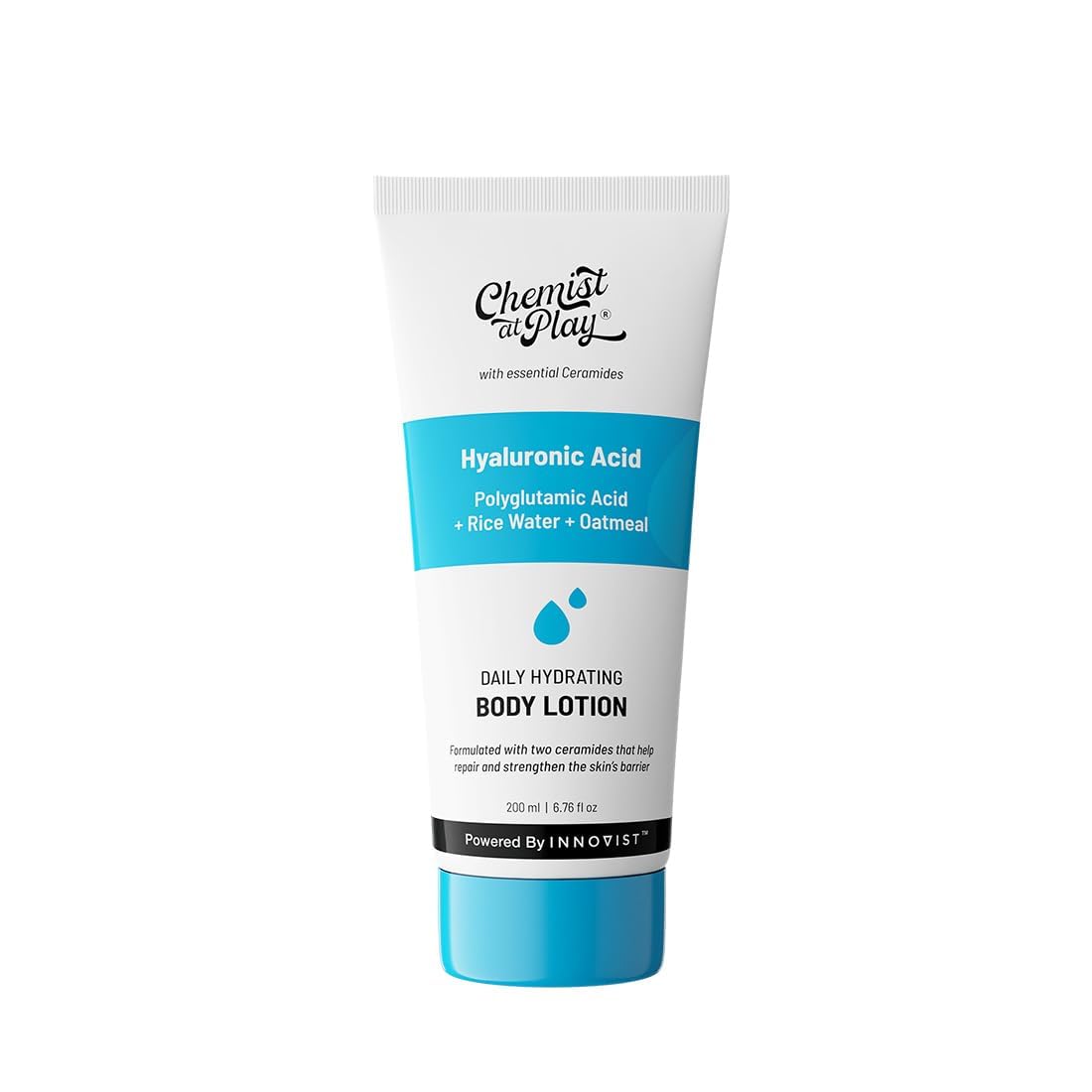 Chemist at Play Hydrating Body Lotion with Rice Water & Hyaluronic Acid for Deep Moisturization - All Skin Types | Vegan & Cruelty-Free 200ml | Perfect for Dry Winter Skin & Daily Hydration Routine
